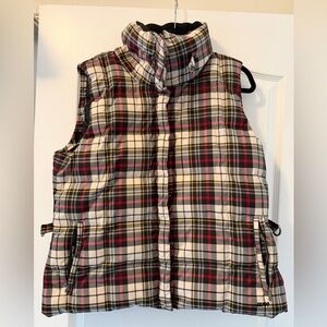 Eddie Bauer Plaid Down Vest